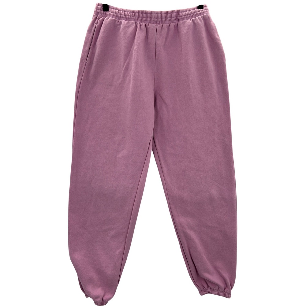Beyond Yoga Womens Pink High Waisted Elastic Cuff‎ Sweatpants Size Medium